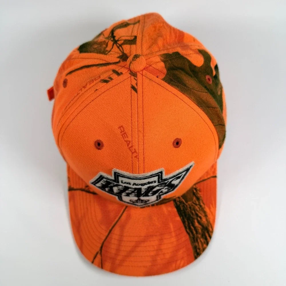Los Angeles Kings '47 Vintage Hockey Hat Blaze Orange Camo Realtree Strapback
